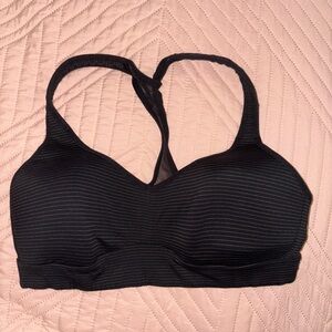 Lululemon Athletica Black Striped Sports Bra